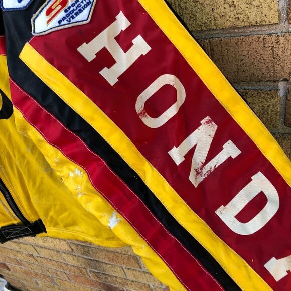 Vintage 1974 Honda Racing Jacket LEATHER RACING JACKET - Picture 9 of 16